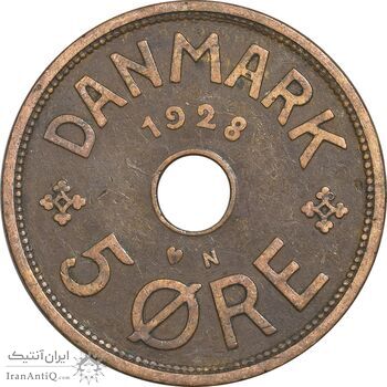 سکه 5 اوره 1928 کریستیان دهم - EF40 - دانمارک سکه 5 اوره 1928 کریستیان دهم - EF40 - دانمارک