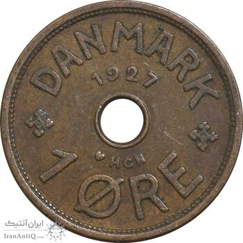 سکه 1 اوره 1927 کریستیان دهم - EF45 - دانمارک