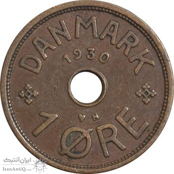 سکه 1 اوره 1930 کریستیان دهم - EF45 - دانمارک