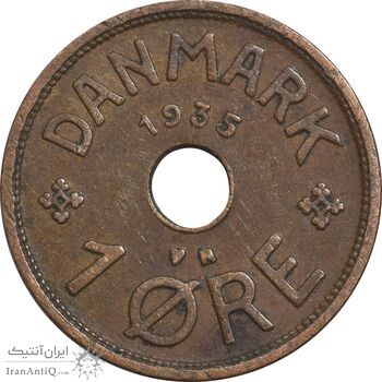 سکه 1 اوره 1935 کریستیان دهم - EF45 - دانمارک
