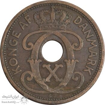 سکه 2 اوره 1929 کریستیان دهم - EF40 - دانمارک