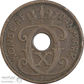 سکه 2 اوره 1929 کریستیان دهم - EF40 - دانمارک