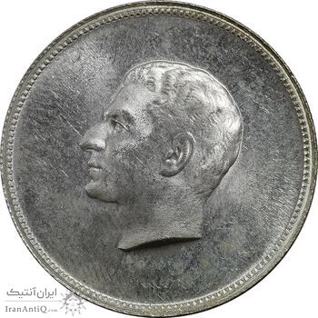 مدال یادبود نقره منشور کوروش بزرگ 1350 - MS64 - محمد رضا شاه مدال یادبود نقره منشور کوروش بزرگ 1350 - MS64 - محمد رضا شاه