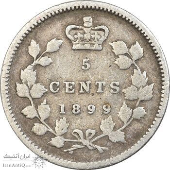 سکه 5 سنت 1899 ویکتوریا - EF40 - کانادا
