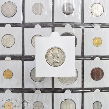 سکه 10 سنت 1953 الیزابت دوم - AU50 - کانادا