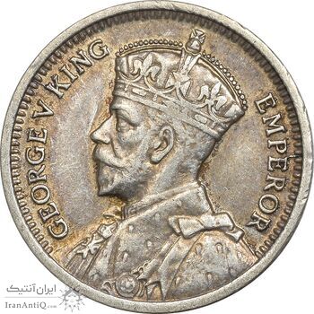 سکه 3 پنس 1934 جرج پنجم - MS61 - نیوزیلند سکه 3 پنس 1934 جرج پنجم - MS61 - نیوزیلند