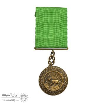 مدال برنز بپاداش خدمت (با روبان) - UNC - رضا شاه