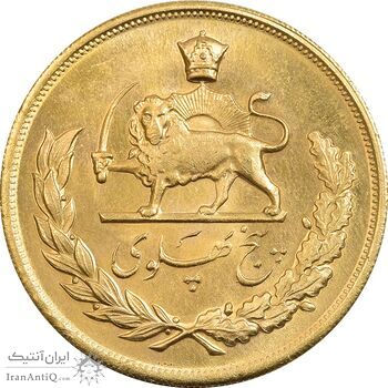 سکه طلا پنج پهلوی 1354 - MS63 - محمد رضا شاه
