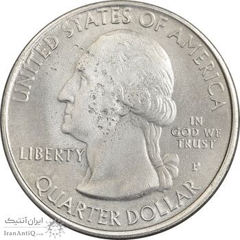 سکه کوارتر دلار 2018P ساحل دریاچه ملی راکس - AU50 - آمریکا