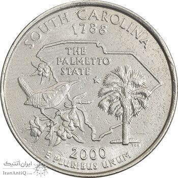 سکه کوارتر دلار 2000P ایالتی (کارولینای جنوبی) - AU50 - آمریکا
