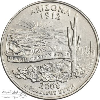 سکه کوارتر دلار 2008D ایالتی (آریزونا) - AU - آمریکا