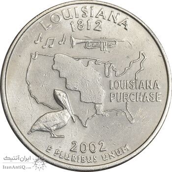 سکه کوارتر دلار 2002P ایالتی (لوئیزیانا) - AU50 - آمریکا