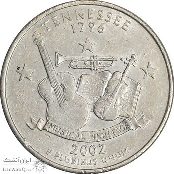 سکه کوارتر دلار 2002D ایالتی (تنسی) - EF45 - آمریکا