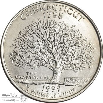 سکه کوارتر دلار 1999D ایالتی (کنکتیکت) - MS63 - آمریکا