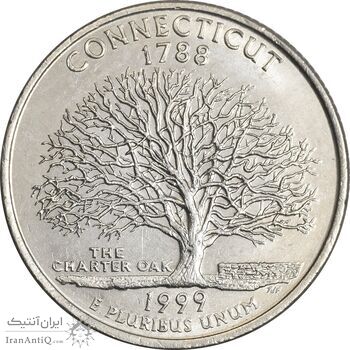 سکه کوارتر دلار 1999D ایالتی (کنکتیکت) - MS62 - آمریکا
