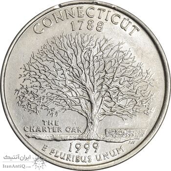 سکه کوارتر دلار 1999D ایالتی (کنکتیکت) - MS61 - آمریکا