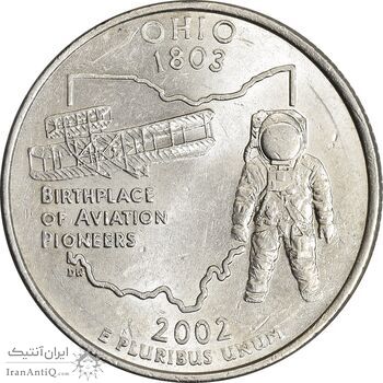 سکه کوارتر دلار 2002P ایالتی (اوهایو) - MS62 - آمریکا