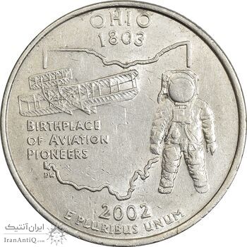 سکه کوارتر دلار 2002D ایالتی (اوهایو) - MS61 - آمریکا
