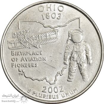 سکه کوارتر دلار 2002P ایالتی (اوهایو) - MS61 - آمریکا