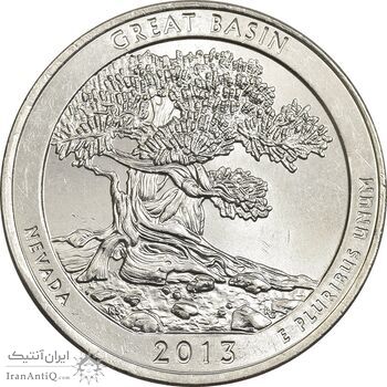 سکه کوارتر دلار 2013P (پارک ملی حوضه آبریز بزرگ) - MS62 - آمریکا