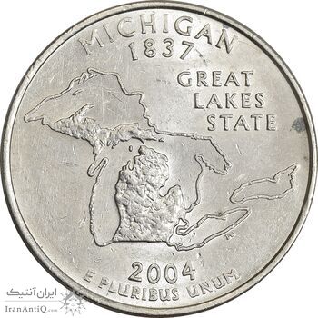 سکه کوارتر دلار 2004P ایالتی (میشیگان) - MS62 - آمریکا