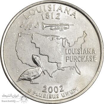 سکه کوارتر دلار 2002P ایالتی (لوئیزیانا) - AU58 - آمریکا
