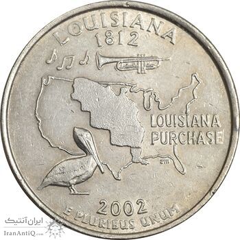 سکه کوارتر دلار 2002P ایالتی (لوئیزیانا) - AU55 - آمریکا