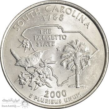 سکه کوارتر دلار 2000P ایالتی (کارولینای جنوبی) - MS63 - آمریکا