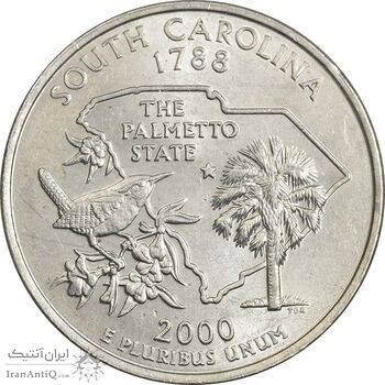 سکه کوارتر دلار 2000D ایالتی (کارولینای جنوبی) - MS62 - آمریکا