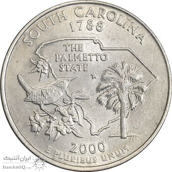 سکه کوارتر دلار 2000D ایالتی (کارولینای جنوبی) - MS61 - آمریکا