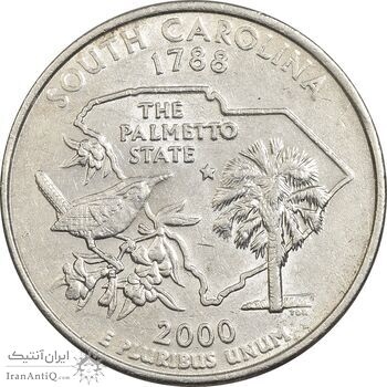 سکه کوارتر دلار 2000P ایالتی (کارولینای جنوبی) - AU58 - آمریکا