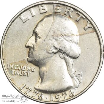 سکه کوارتر دلار 1976 جشن دویست سالگی واشنگتن - EF45 - آمریکا سکه کوارتر دلار 1976 جشن دویست سالگی واشنگتن - EF45 - آمریکا