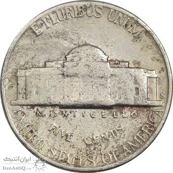 سکه نیکل 5 سنت 1947S جفرسون - VF35 - آمریکا