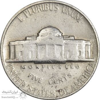 سکه نیکل 5 سنت 1964 جفرسون - VF35 - آمریکا