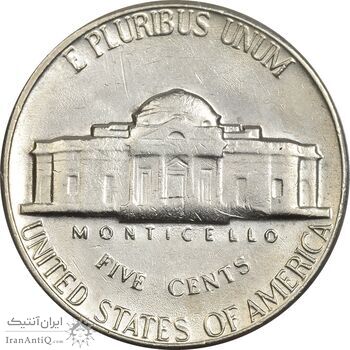 سکه نیکل 5 سنت 1970D جفرسون - EF45 - آمریکا