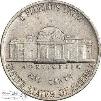 سکه نیکل 5 سنت 1977 جفرسون - EF45 - آمریکا