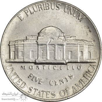 سکه نیکل 5 سنت 1991P جفرسون - EF45 - آمریکا