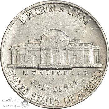 سکه نیکل 5 سنت 1992D جفرسون - EF40 - آمریکا