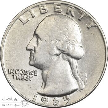 سکه کوارتر دلار 1965 واشنگتن - EF40 - آمریکا سکه کوارتر دلار 1965 واشنگتن - EF40 - آمریکا