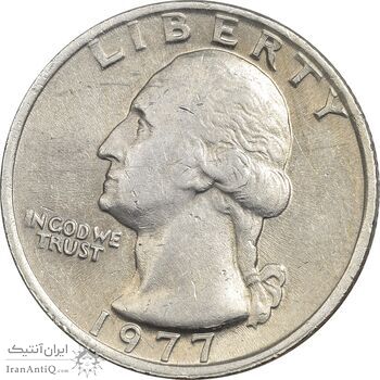 سکه کوارتر دلار 1977 واشنگتن - EF40 - آمریکا سکه کوارتر دلار 1977 واشنگتن - EF40 - آمریکا