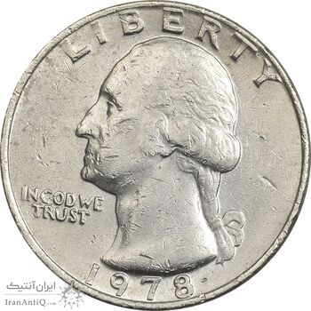 سکه کوارتر دلار 1978 واشنگتن - EF45 - آمریکا سکه کوارتر دلار 1978 واشنگتن - EF45 - آمریکا