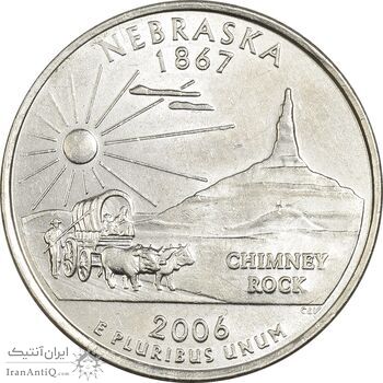 سکه کوارتر دلار 2006D ایالتی (نبراسکا) - MS61 - آمریکا