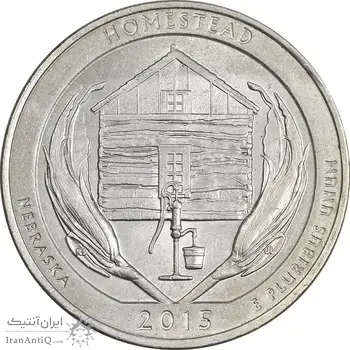 سکه کوارتر دلار 2015P (بنای یادبود ملی هومستد) - MS61 - آمریکا