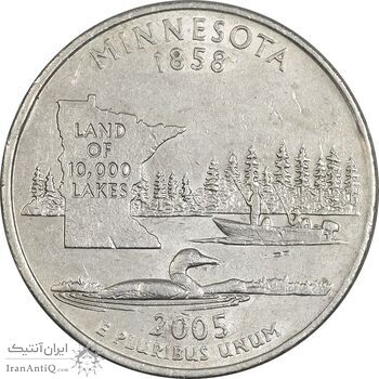 سکه کوارتر دلار 2005P ایالتی (مینسوتا) - AU50 - آمریکا