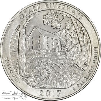 سکه کوارتر دلار 2017D (رودخانه های اوزارک) - MS62 - آمریکا