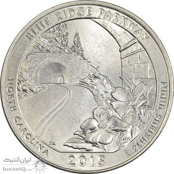 سکه کوارتر دلار 2015D (پارک وی بلو ریج) - MS61 - آمریکا