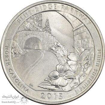 سکه کوارتر دلار 2015P (پارک وی بلو ریج) - MS61 - آمریکا