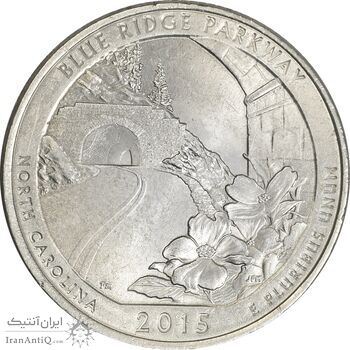 سکه کوارتر دلار 2015P (پارک وی بلو ریج) - AU58 - آمریکا سکه کوارتر دلار 2015P (پارک وی بلو ریج) - AU58 - آمریکا