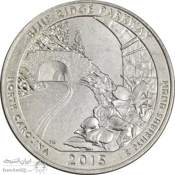 سکه کوارتر دلار 2015D (پارک وی بلو ریج) - AU58 - آمریکا سکه کوارتر دلار 2015D (پارک وی بلو ریج) - AU58 - آمریکا