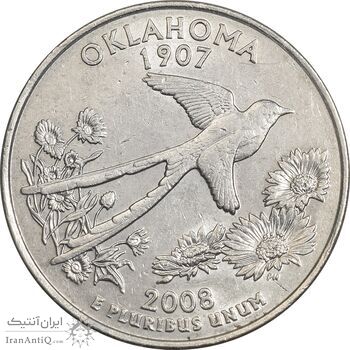 سکه کوارتر دلار 2008P ایالتی (اوکلاهما) - AU55 - آمریکا